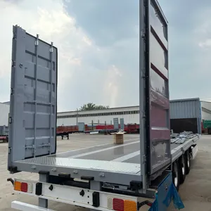 Feito em China reboque utilitário carga transporte caixa tipo lateral cortina tipo semi-reboque para venda