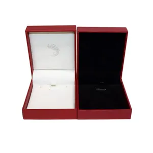 FUHING Grosir Logo Kustom Kerajinan Mewah Kotak Cincin Kecil Kotak Perhiasan Kemasan Anting-Anting Gelang Kotak Kalung untuk Toko Perhiasan