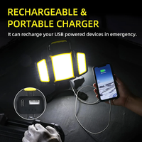 Tragbare LED-Arbeits leuchte 5 Licht modi Magnet fuß Wiederauf ladbare batterie betriebene COB-Taschenlampe für die Autore paratur im Notfall