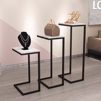 Boutique Or Vitrine Table Gigogne Magasin De Vêtements Comptoir Créatif Sac À Main Étagère À Chaussures 3 pcs/set