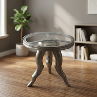Table basse en aluminium - Design luxueux, aspect antique, meubles de salon
