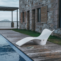 Chaise longue de piscine, chaise longue d'extérieur imperméable, chaise longue inclinable, lit de soleil