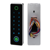 Système de contrôle d'accès extérieur mince WG26 avec lecteur d'empreintes digitales RFID, clavier ABS, lecteur de cartes et écran tactile