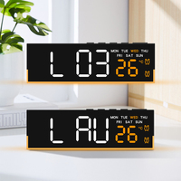 Décoration d'intérieur Horloge murale numérique électrique de grande taille avec affichage LED de haute qualité pour grand hall Minuterie de compte à rebours Réveil lumineux avec jour et date