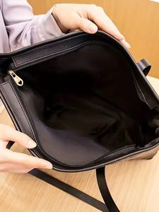 2026 New Luxury Women's Fashion <b>Handbag</b> with Zipper Closure Durable Portable Foldable Design Cotton Lining <b>Chain</b> <b>Strap</b> Model 060 - Product Image 3