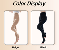 Chaussettes de compression en tricot Spandex/Nylon 15-20 mmHg à bout fermé, douces et antidérapantes pour le soulagement des varices et des gonflements