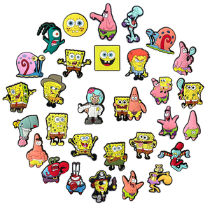 Nuovo arrivo bracciale bambini charm Cartoon decorazione di scarpe fibbie PVC accessori <span class=keywords><strong>Spongebob</strong></span> scarpe Charms per bambini regalo - Product Image 1