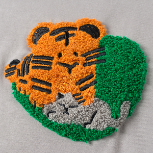 Magliette da uomo ricamate taglie forti in cotone tigre con stampa a sbuffo 3D di alta qualità estiva di alta qualità - Product Image 5