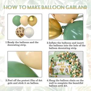 Arche de ballons sur le thème de la <span class=keywords><strong>jungle</strong></span> Safari Girafe Grain Abricot Or Blanc Sable Ballons pour Baby Shower 1er <span class=keywords><strong>anniversaire</strong></span> de garçon <span class=keywords><strong>Décoration</strong></span> de fête - Product Image 4