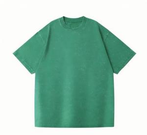 เสื้อยืดแขนสั้นสไตล์อเมริกัน 180 กรัม ผ้าแคนวาสลายทาง ล้างสีแบบวินเทจ ทรงโอเวอร์ไซส์ มีกระเป๋า ผู้ชาย แฟชั่น ทันสมัย ผลิตตามแบบ ODM โพลีเอสเตอร์ 100% - Product Image 4