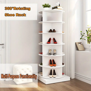 Meuble à <span class=keywords><strong>chaussures</strong></span> rotatif à 360° à 5 niveaux, autoportant, organisateur de rangement pour <span class=keywords><strong>chaussures</strong></span>, armoire de rangement en colonne - Product Image 3