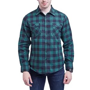 New Pattern Summer Red Black Brown Color Short Sleeve Mens Flannel Check Shirt