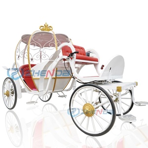 Carruaje de Caballos de Lujo Estilo Europeo, Color Blanco, 4 Ruedas, Carruaje de Boda de Lujo, Carruaje Blanco Tipo Calabaza, Personalizado - Product Image 2
