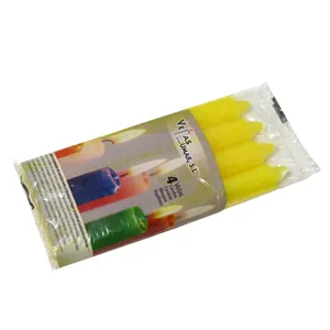 Chile colorful stick big white candle supplier made by paraffin wax from China