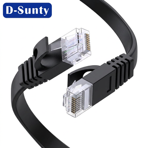Cable Ethernet Plano Cat6 32AWG RJ45 UTP, Cable de Red de Cobre Desnudo, Negro, 0.5m-30m, OEM ODM - Product Image 5