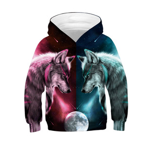 <span class=keywords><strong>Felpa</strong></span> Casual Giovanile Evertop con Logo Personalizzato, Stampa 3D <span class=keywords><strong>Lupo</strong></span> Arrabbiato, <span class=keywords><strong>Felpa</strong></span> con Cappuccio in 100% Poliestere Lavorato a Maglia - Product Image 6