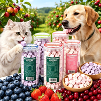 Friandises pour animaux de compagnie en gros, personnalisées, lyophilisées, au lait et aux fruits, yaourt, nourriture pour chats et chiens, riches en protéines, sans céréales, pour des dents propres et une peau et un pelage sains