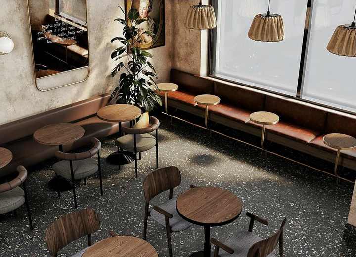 2022 Traditional Coffee Shop Interior Design Industrial Cafe Bar ...