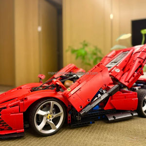 Ferra Ris daytona SP3LOGOS TECHNICS Bugatti Chiron 1:8 Scale ABS Building Blocks Set Cars <b>Theme</b> DIY <b>Toy</b> Gift - Product Image 4