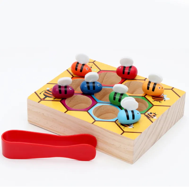Детские игрушки «сделай сам», развивающая интересная деревянная игрушка «пчела», координация рук и глаз, сочетание цветов, зажим для раннего развития, Пчела g