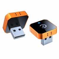 Nouvel adaptateur CarPlay sans fil orange 2-en-1 2026 – Dongle Android Auto filaire vers sans fil Plug and Play pour voitures équipées d'un système filaire d'origine