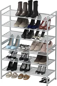 Hot Selling Simple Large Capacity Easy Installation 3-Tier Stackable Shoes Rack Organizer Shelf