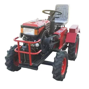 15hp 12-15hp moteur diesel de refroidissement par eau 4 roues agriculture agricole main marchant derrière mini tracteur avec CE