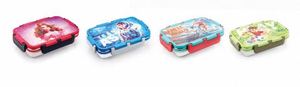 Boîte à lunch PLUTU, boîte à lunch en plastique rectangulaire mignonne, 2 compartiments, portable, étanche, sans BPA, pour enfants, taille M, un seul niveau - Product Image 3