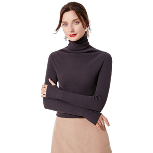 Áo Thun Có Sẵn Được Trang Bị Dệt Kim Thời Trang Dài Rùa Cổ Áo Len Phụ Nữ Mùa Đông - Product Image 3