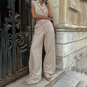 棉女装休闲服，夏季女装运动服2件套自行车短裤/ - Product Image 1