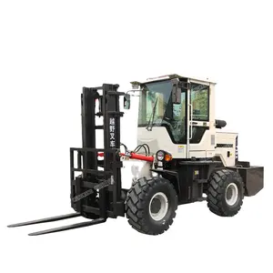 Hengwang HW 50-40L ağır forklift 5 TON çin dayanıklı kaldırma makineleri ile tamamen kapalı kabin durumda yağmurlu gün