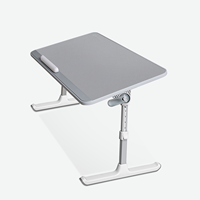 Table pliante pour ordinateur portable en bois, réglable, pliable, 48 cm, plateau pour ordinateur portable, lit, bureau carré, table portable pour lit