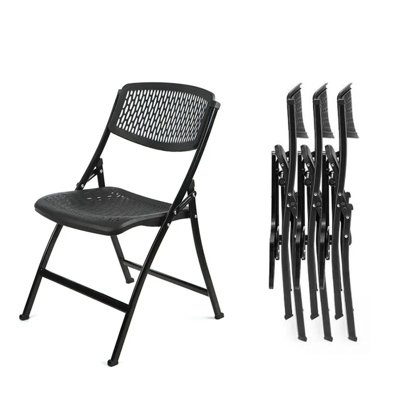 Basso prezzo di mobili sala da pranzo resistente pp nero sedile in plastica pieghevole sedia da pranzo