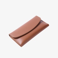 Dompet kulit wanita, Pu gaya Vintage gaya PU panjang kasual Multifungsi jepret kartu ritsleting penggunaan tunai kasual