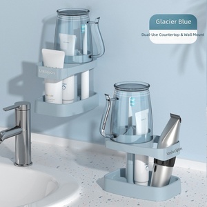 Juego de Organizador de Baño Minimalista, Soporte para Vaso de Gárgaras, Ahorro de Espacio, Almacenamiento en la Encimera - Product Image 5