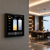 86mm Multifunktions-Zigbee Smart Panel LCD Vollbild-Touchschalter 4-fach 10A AC Ohne Gateway Körper-Radarsensor 485-Verbindung