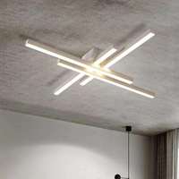 Plafonniers Led modernes Luminaire noir à gradation Lustre encastré Plafonniers Led géométriques