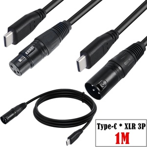 <span class=keywords><strong>สาย</strong></span>ไมโครโฟน USB <span class=keywords><strong>Type</strong></span>-<span class=keywords><strong>C</strong></span> เป็น XLR ชาย/หญิง แบบสองช่องสัญญาณ พร้อมปลอกหุ้ม PVC และฉนวนถัก ยาว 1 เมตร - Product Image 2