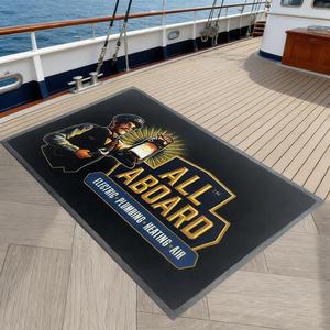 Tapis personnalisé sur mesure pour bateau, résistant à l'eau et à la corrosion, avec logo, pour entrée de bateau, tapis de sol marin - Product Image 1