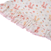 Meilleure vente grenouillère en bambou et élasthanne avec logo personnalisé pour bébé fille nouveau design de robe en tissu de bambou vêtements souples pour bébé fille à manches courtes