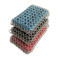2021 г., популярная кухонная утварь Chainmail, прокладка для очистки чугунных сковородок из силикона