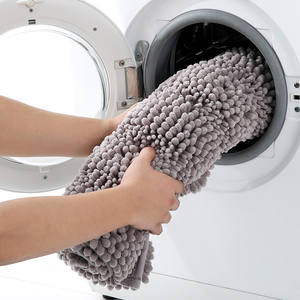 מותאם אישית 16x24 "לא להחליק רך shaggy chenille אמבט תבנית מודרנית מוצקה סטים שטיחים למכונת האמבטיה עשה - Product Image 4