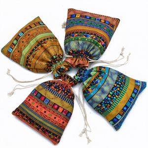 Hot Sale National Jewelry <b>Bag</b> Christmas Wedding Gift <b>Bag</b> <b>Drawstring</b> Packaging Linen <b>Drawstring</b> <b>Bag</b> - Product Image 1