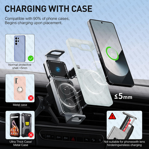 <span class=keywords><strong>Support</strong></span> de chargeur de <span class=keywords><strong>voiture</strong></span> sans fil à fixation automatique 15W double bobine à une touche 90 ° <span class=keywords><strong>Support</strong></span> de téléphone de <span class=keywords><strong>voiture</strong></span> rotatif avec chargeur sans fil pour <span class=keywords><strong>Samsung</strong></span> - Product Image 5