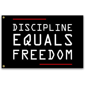 Promoción al por mayor, decoración de pared personalizada de doble cara de 3*5 pies, disciplina de gimnasio, Bandera de libertad igual - Product Image 1