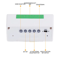 Kleine digitale Sublimation Azan Reise tisch Wecker mit Sprach steuerung Hintergrund beleuchtung Timer Temperatur