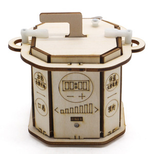 Kit scientifique de cuisinière à pression en bois, jouet éducatif à monter soi-même pour enfants de 7 à 9 ans, assemblage manuel, formes géométriques, apprentissage STEM - Product Image 1