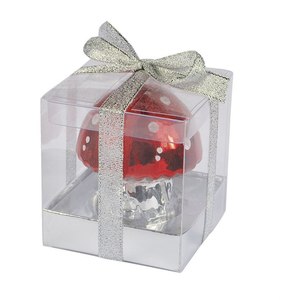 Decorazioni Natalizie a Forma di Fungo Rosso Lucido - Product Image 2