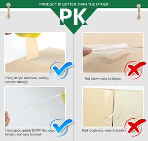 <span class=keywords><strong>Cinta</strong></span> <span class=keywords><strong>de</strong></span> plástico BOPP impresa personalizada para envío y <span class=keywords><strong>embalaje</strong></span> <span class=keywords><strong>de</strong></span> paquetes Adhesivo activado por agua y <span class=keywords><strong>de</strong></span> fusión en caliente - Product Image 3