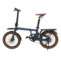 Vélo électrique pliable Naicisports 20 pouces en fibre de carbone avec batterie au lithium pour les trajets urbains et professionnels, capteur de couple, chaîne KMC, 7 vitesses